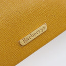 Burberrys Coin Purse Leather Yellow Gold Auth gh2419A-12