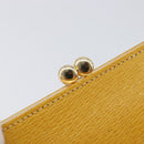 Burberrys Coin Purse Leather Yellow Gold Auth gh2419A-13