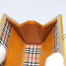 Burberrys Coin Purse Leather Yellow Gold Auth gh2419A-16