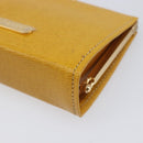 Burberrys Coin Purse Leather Yellow Gold Auth gh2419A-8