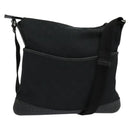 GUCCI GG Canvas Shoulder Bag Black Silver 145857 Auth gh242-1