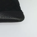GUCCI GG Canvas Shoulder Bag Black Silver 145857 Auth gh242-15