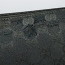 GUCCI GG Canvas Shoulder Bag Black Silver 145857 Auth gh242-10