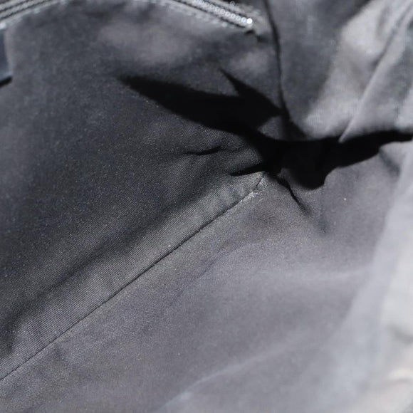 GUCCI GG Canvas Shoulder Bag Black Silver 145857 Auth gh242