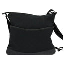 GUCCI GG Canvas Shoulder Bag Black Silver 145857 Auth gh242-13