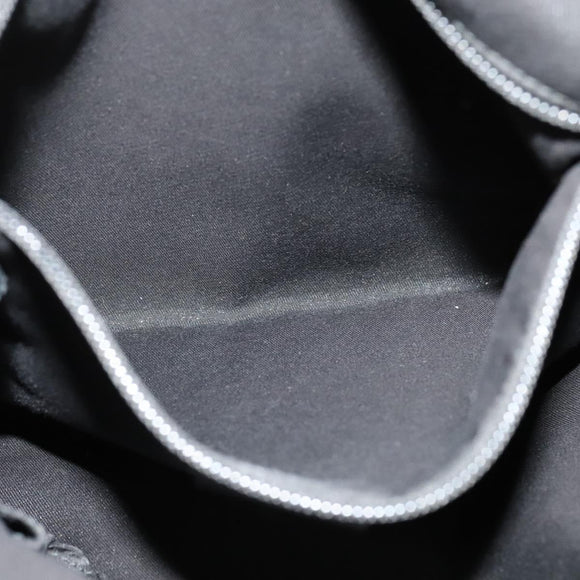 GUCCI GG Canvas Shoulder Bag Black Silver 145857 Auth gh242