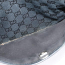 GUCCI GG Canvas Shoulder Bag Black Silver 145857 Auth gh242-23