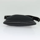 GUCCI GG Canvas Shoulder Bag Black Silver 145857 Auth gh242-5