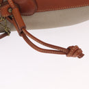 Coach Shoulder Bag Leather Beige Gold Auth gh2421-17