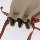 Coach Shoulder Bag Leather Beige Gold Auth gh2421-7