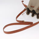 Coach Shoulder Bag Leather Beige Gold Auth gh2421-8