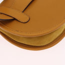 GUCCI Horsebit Waist bag Suede Yellow Gold Auth gh2424-13