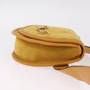 GUCCI Horsebit Waist bag Suede Yellow Gold Auth gh2424-4