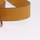 GUCCI Horsebit Waist bag Suede Yellow Gold Auth gh2424-8