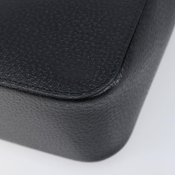GUCCI Bamboo Hand Bag Leather Black 002 1061 Auth gh2426A