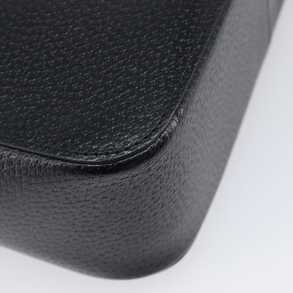 GUCCI Bamboo Hand Bag Leather Black 002 1061 Auth gh2426A