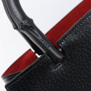 GUCCI Bamboo Hand Bag Leather Black 002 1061 Auth gh2426A-14