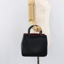 GUCCI Bamboo Hand Bag Leather Black 002 1061 Auth gh2426A-24