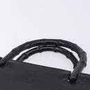 GUCCI Bamboo Hand Bag Leather Black 002 1061 Auth gh2426A-8