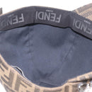 FENDI Zucca Canvas Cap Nylon 22.2"" Black Auth gh2428M-14