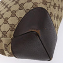 GUCCI GG Canvas Shoulder Bag Beige Silver 114273 Auth gh243-16