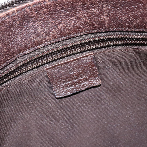 GUCCI GG Canvas Shoulder Bag Beige Silver 114273 Auth gh243