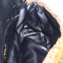PRADA Chain Shoulder Bag Satin Sequins Yellow Black Auth gh2435V-19