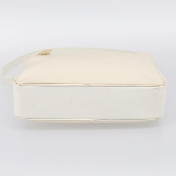 GUCCI Bamboo Hand Bag Nylon 2way White Silver 000 2040 0538 Auth gh2437