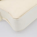 GUCCI Bamboo Hand Bag Nylon 2way White Silver 000 2040 0538 Auth gh2437-13