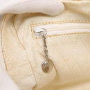 GUCCI Bamboo Hand Bag Nylon 2way White Silver 000 2040 0538 Auth gh2437-22