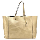 Bottega Veneta Intretti Mirage Tote Bag Leather Gold Auth gh2439-2
