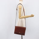 Bally Shoulder Bag Leather Brown Gold Auth gh2448-28