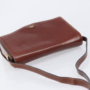 Bally Shoulder Bag Leather Brown Gold Auth gh2448-6