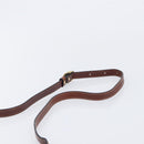 Bally Shoulder Bag Leather Brown Gold Auth gh2448-9