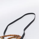 GUCCI Bamboo Hand Bag Leather 2way Black Gold 000 2122 0290 Auth gh2458-10