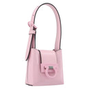 Salvatore Ferragamo Gancini Mini Hand Bag Leather Pink Auth gh2461V-1