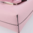 Salvatore Ferragamo Gancini Mini Hand Bag Leather Pink Auth gh2461V-12