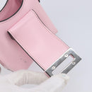 Salvatore Ferragamo Gancini Mini Hand Bag Leather Pink Auth gh2461V-19