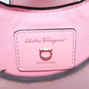 Salvatore Ferragamo Gancini Mini Hand Bag Leather Pink Auth gh2461V-20