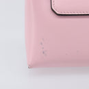 Salvatore Ferragamo Gancini Mini Hand Bag Leather Pink Auth gh2461V-4