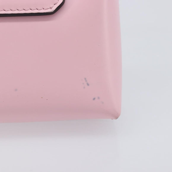 Salvatore Ferragamo Gancini Mini Hand Bag Leather Pink Auth gh2461V