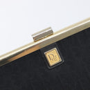Christian Dior Trotter Clutch Bag Black Silver Auth gh2463A-12