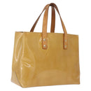 LOUIS VUITTON Monogram Vernis Reade PM Hand Bag Beige M91144 LV Auth gh2465-1