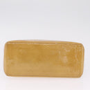 LOUIS VUITTON Monogram Vernis Reade PM Hand Bag Beige M91144 LV Auth gh2465-11