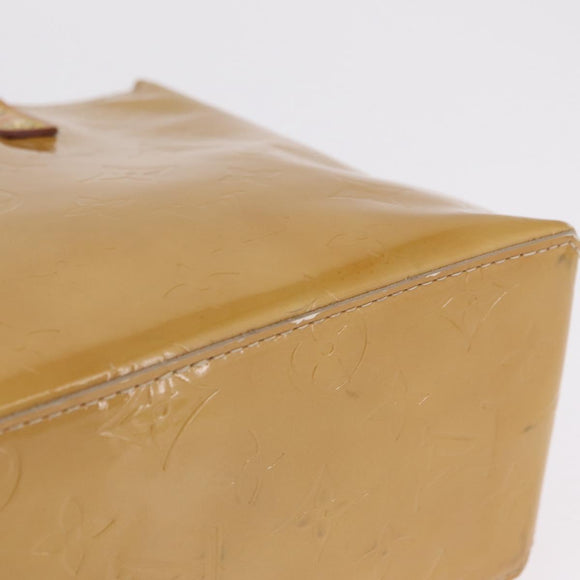 LOUIS VUITTON Monogram Vernis Reade PM Hand Bag Beige M91144 LV Auth gh2465