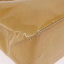 LOUIS VUITTON Monogram Vernis Reade PM Hand Bag Beige M91144 LV Auth gh2465-13