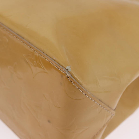 LOUIS VUITTON Monogram Vernis Reade PM Hand Bag Beige M91144 LV Auth gh2465