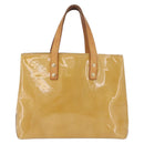 LOUIS VUITTON Monogram Vernis Reade PM Hand Bag Beige M91144 LV Auth gh2465-2