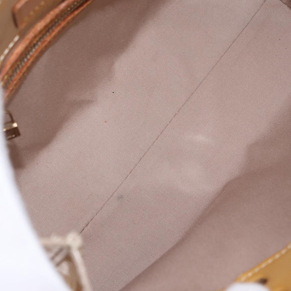 LOUIS VUITTON Monogram Vernis Reade PM Hand Bag Beige M91144 LV Auth gh2465