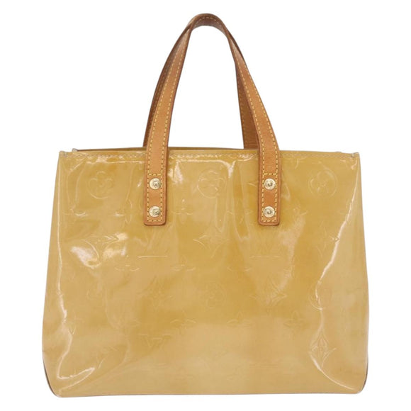 LOUIS VUITTON Monogram Vernis Reade PM Hand Bag Beige M91144 LV Auth gh2465